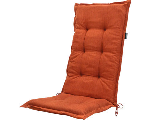 Hochlehnerauflage Gartenstuhl Kissen Basic Rot 123x50x7cm Madison Kollektion - 8713229384029
