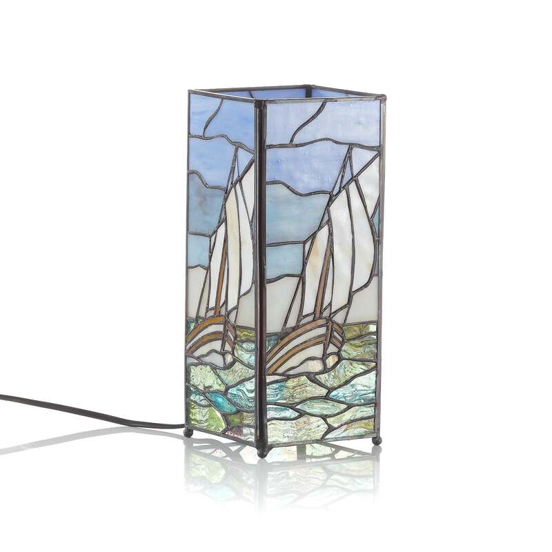 Artistar Tischleuchte Alvina Tiffany-Stil Lampe bunt 27 cm 1 x 40 W E14 Leuchte - 2431587024659