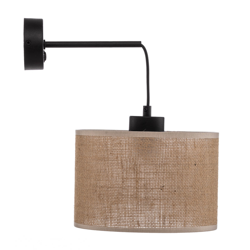 TK Lighting Wandleuchte Juta LED Wandlampe dimmbar beige schwarz 22x30cm - 5901780568580