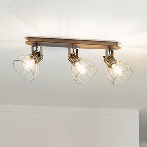 B-Ware Eglo Deckenlampe Sambatello LED Lampe Leuchte dimmbar braun/silber 3-flammig