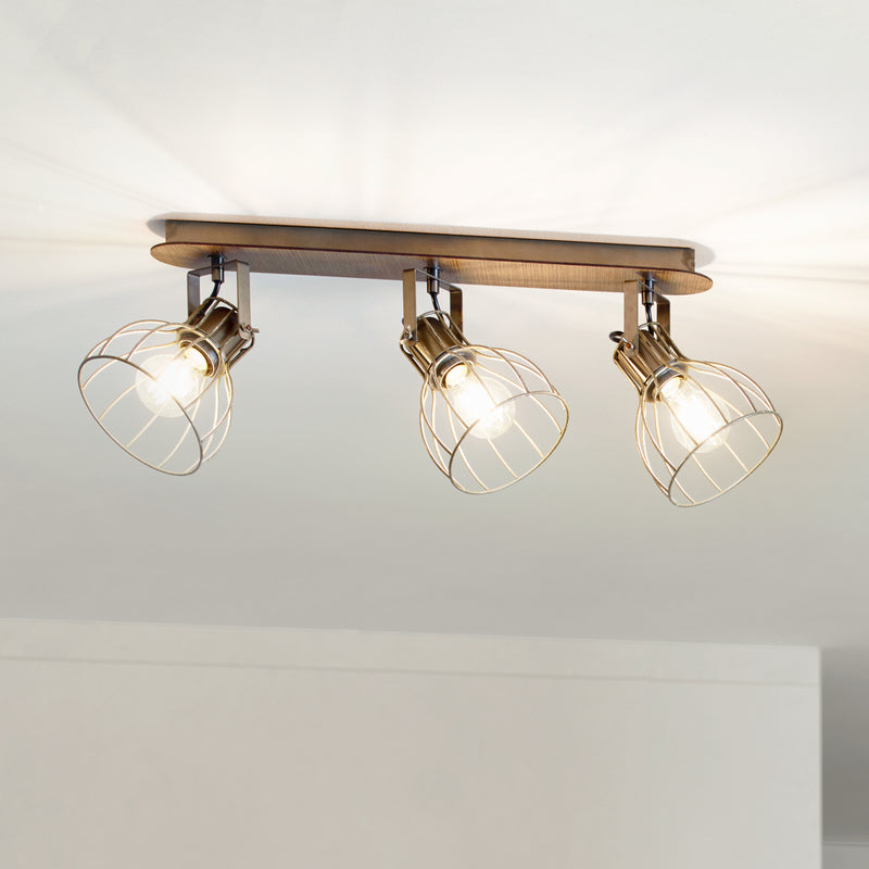 Eglo Deckenlampe Sambatello LED Lampe Leuchte dimmbar braun/silber 3-flammig - 9002759981365