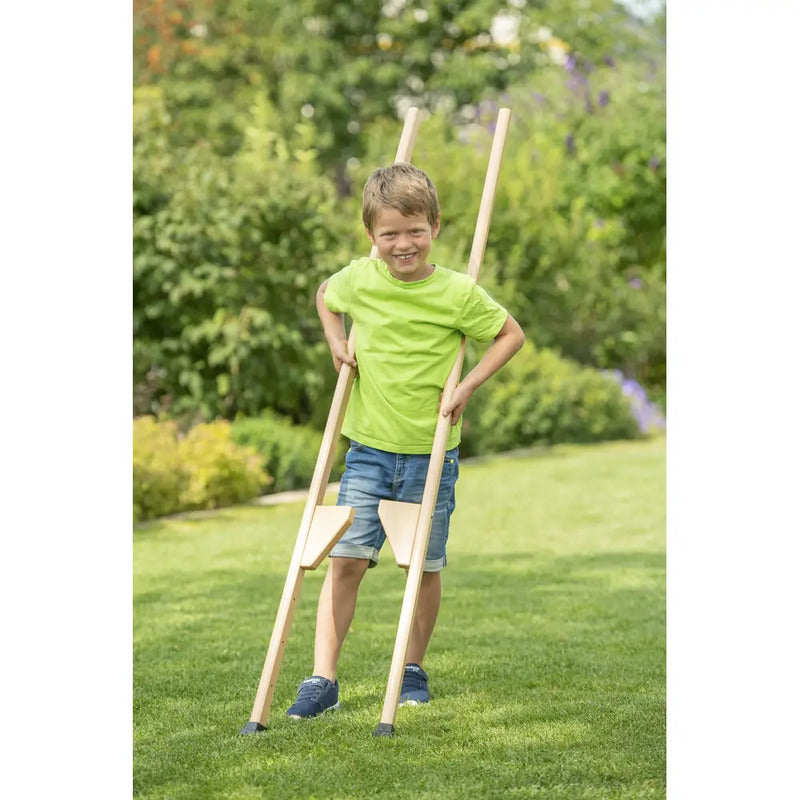 Outdoor Active Stelzen Laufstelzen Holz Kinder Verstellbar 150cm Spielgerät - 4018501079438