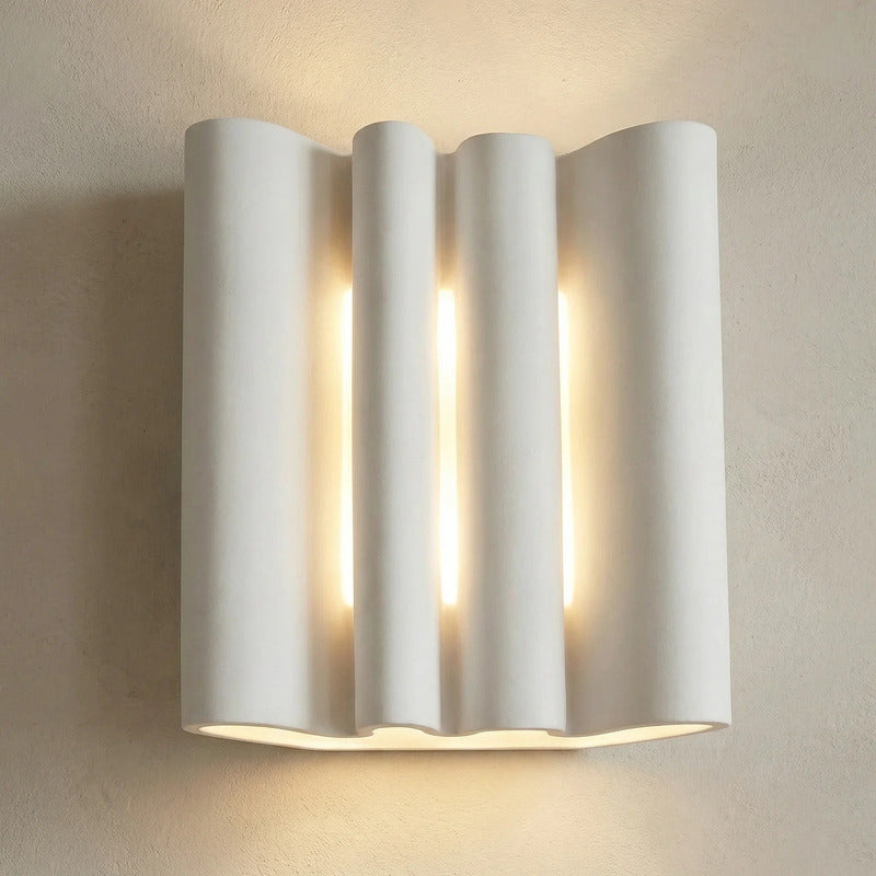 Lindby Wandleuchte Novali LED Wandlampe Gips dimmbar weiß 26cm 2-flammig - 4251911797718