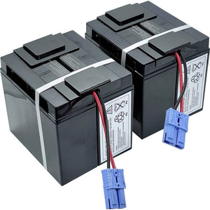 B-Ware USV-Anlagen-Akku RBC55 Ersatzakku Blei-Vlies AGM für Marke APC SMT2200I 2er-Set