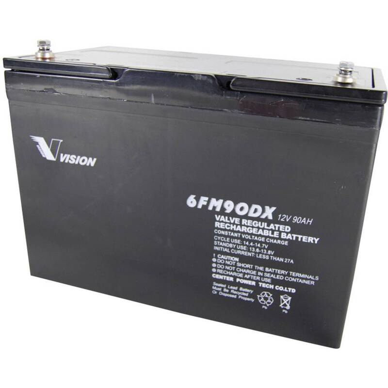Vision Akkus Bleiakku 6FM90DX AGM 12V 90Ah wartungsfrei M6-Schraubanschluss - 2050001656100