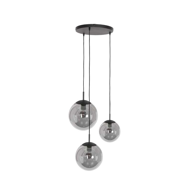 Steinhauer Hängeleuchte Bollique LED Pendelleuchte dimmbar schwarz 3-flammig - 8712746147117