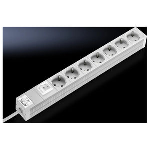 B-Ware Rittal Steckdosenleiste 7-fach DK 7240.220 Mehrfachsteckdose mit Schalter 1 St.
