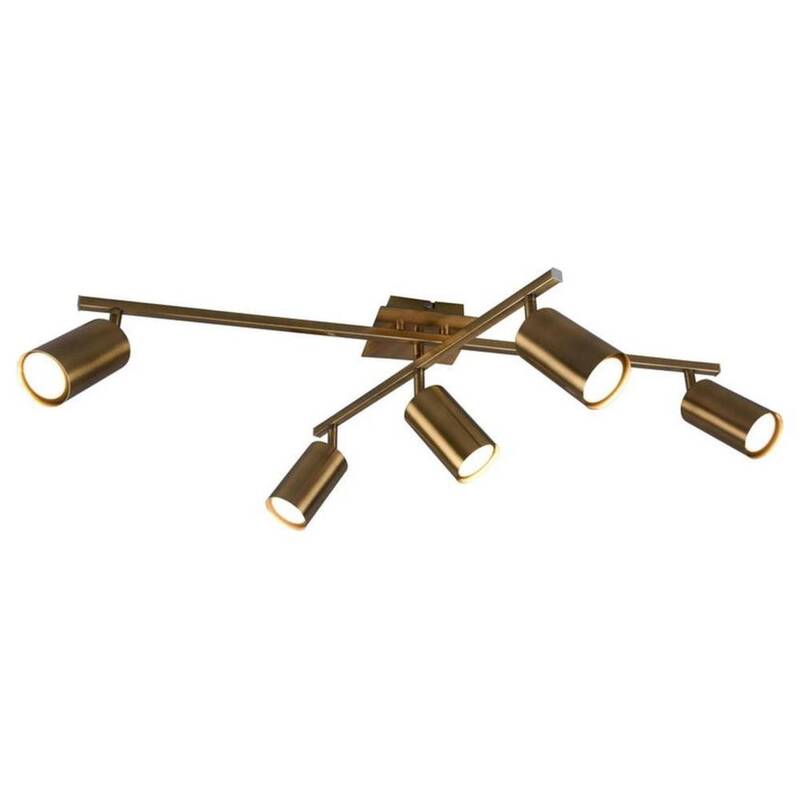 Trio Lighting Deckenstrahler Marley Deckenlampe Deckenlicht altmessing 5-flam565 - 4017807490619