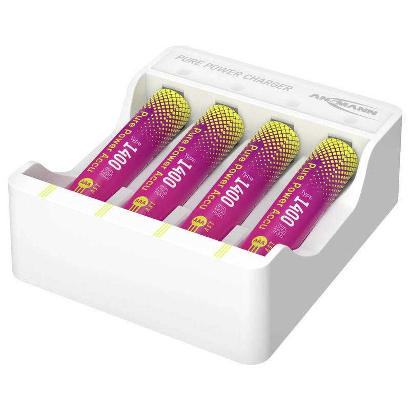 Ansmann Micro AAA Akku Pure Power Set 4× 1250 mAh Li-Ion Lademodul USB-C - 4013674223503