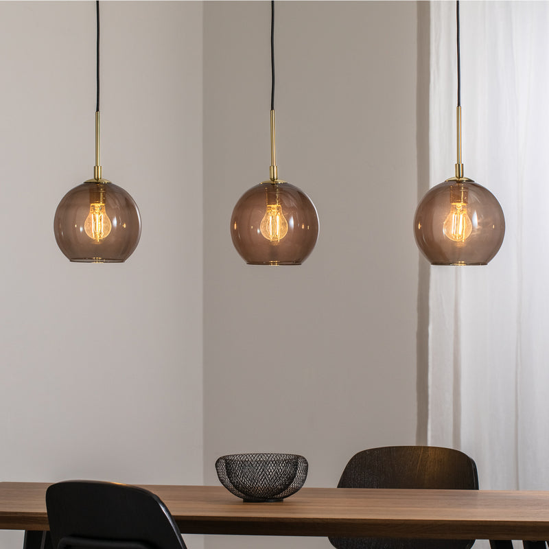 Argon Hängelampe Dulce rauchgrau schwarz Glas 3-flg Deckenlampe Deckenleuchte - 5902553234381