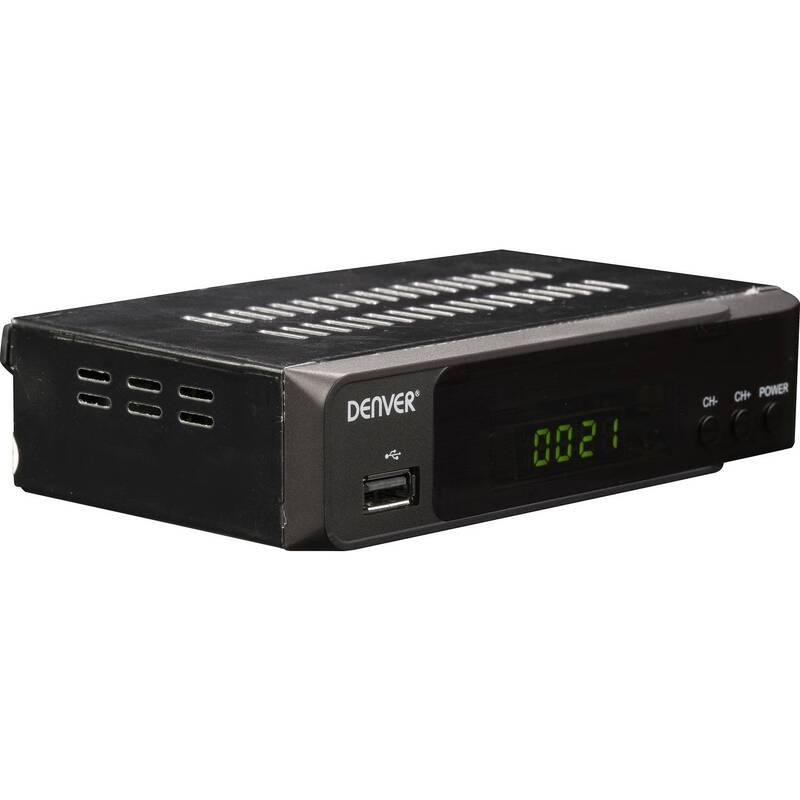 Denver DVBS-206HD HD SAT Receiver Front USB Empfang TV Multimedia Fernbedienung - 5706751051180