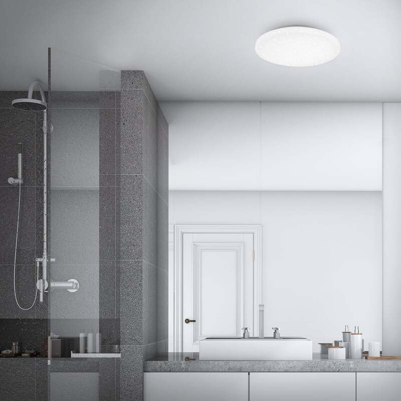 Briloner Deckenlampe LED Deckenleuchte Case Sternenhimmel IP44 Ø40cm weiß - 4002707444343