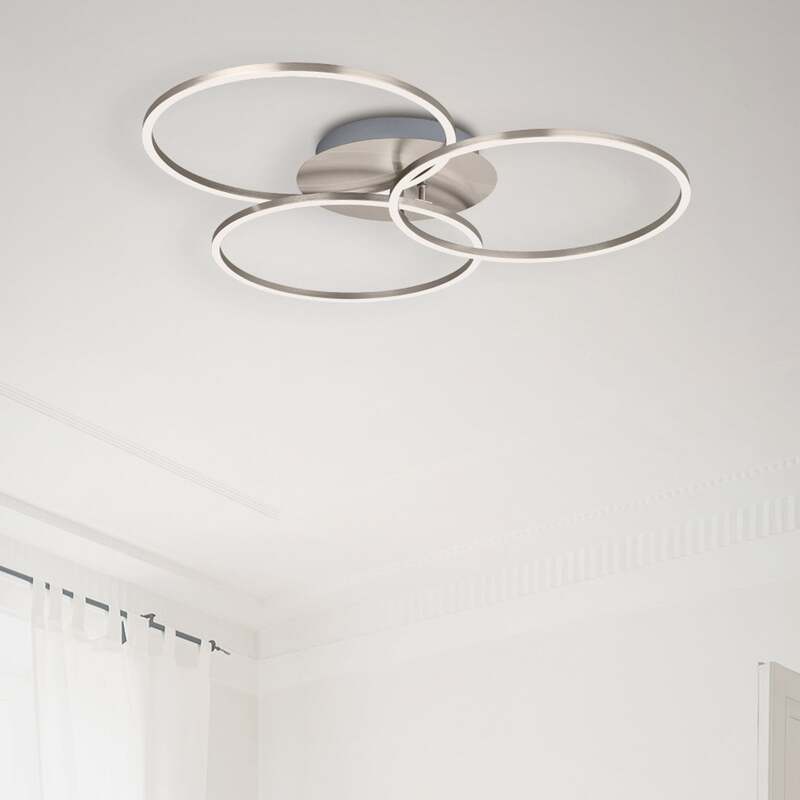 Briloner Deckenlampe Leuchte Frame Ring dimmbar LED 3-flammig nickel 71,7x67,4cm - 4002707405726