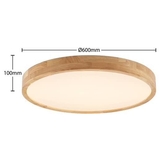 Lindby Deckenlampe Deckenleuchte LED Lanira Holz Fernbedienung dimmbar CCT - 4251911741575