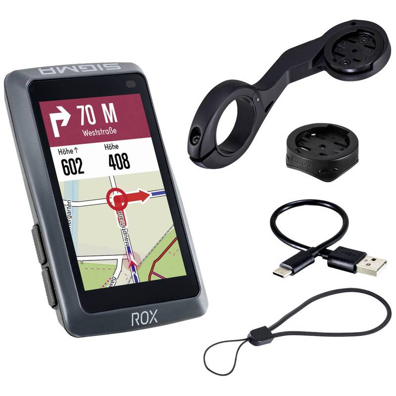 Sigma Fahrrad-Navi ROX 12.1 EVO Bluetooth GPS GLONASS Europa 3 Zoll grau 110g - 4016224010400
