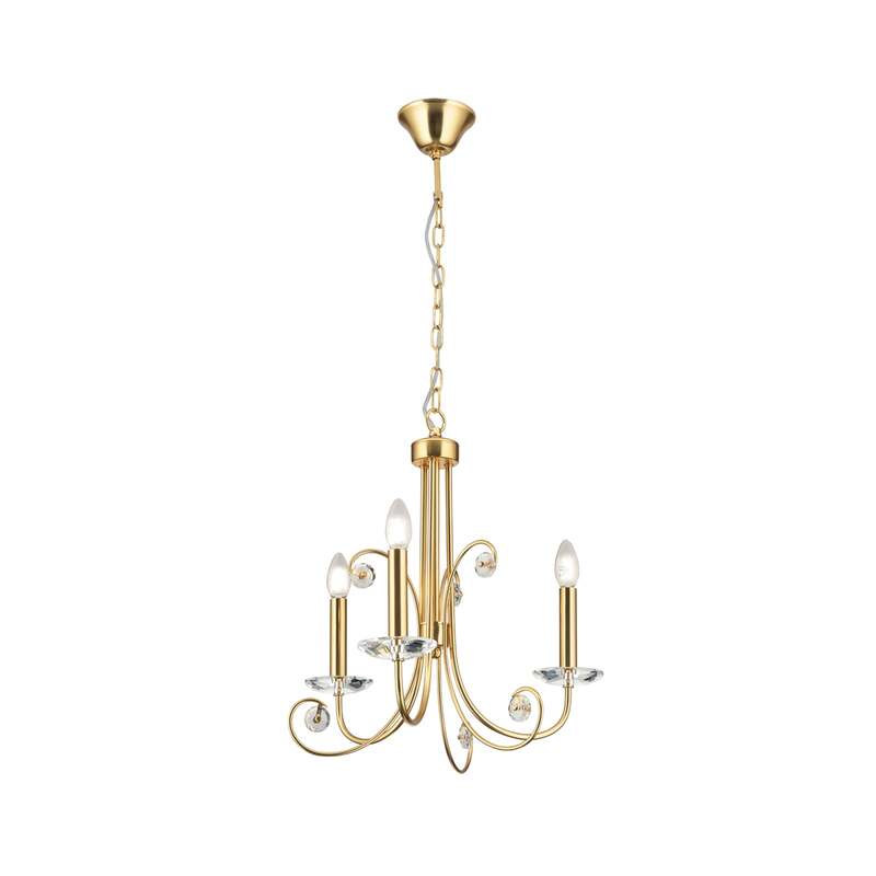 Orion Kronleuchter Deckenleuchte Ariane Kristall Lampe goldfarben 3-flammig 50cm - 9003090276851