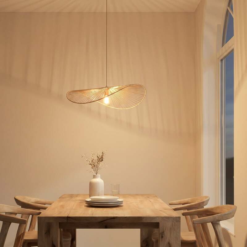 Lindby Hängeleuchte Pendelleuchte Valdorin beige Papier E27 LED Länge 75 cm - 4255830903847