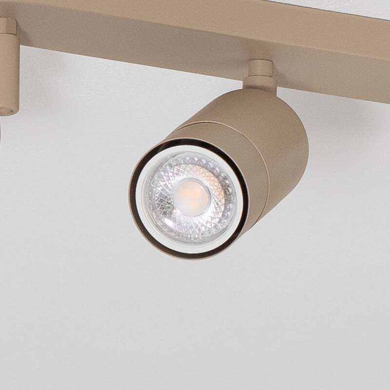 Deckenstrahler Link 3-flg LED dimmbar beige Stahl 33cm für Wohnzimmer Leuchte - 5907565995282