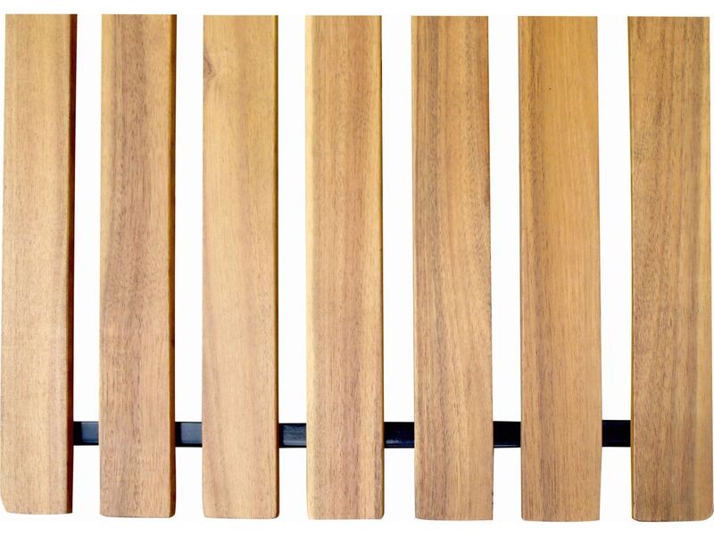 Balkonmöbel-Set Acari 3-teilig Klappstuhl Klapptisch Stahl Akazie schwarz 220kg - 4007873338502