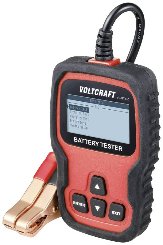 VOLTCRAFT VC-BT100 Kfz-Batterietester 12 V 24 V  KFZ-Zubehör Batterie-Zubehör - 4064161220116