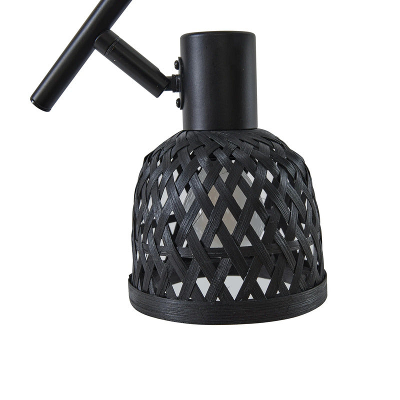 Lindby Deckenleuchte Lampe Eskil Schwarz Bambus 4-flammig E14 LED Leuchte Licht - 4251911794502