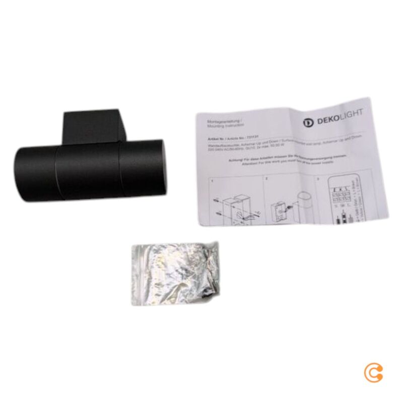 Deko Wandleuchte Achernar Up and Down GU10 LED Wandlampe schwarz IP65 158mm - 4042943163417