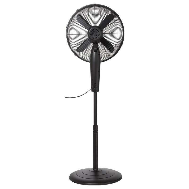 Sygonix Standventilator Ventilator höhenverstellbar mit Fernbedienung schwarz - 4064161489438