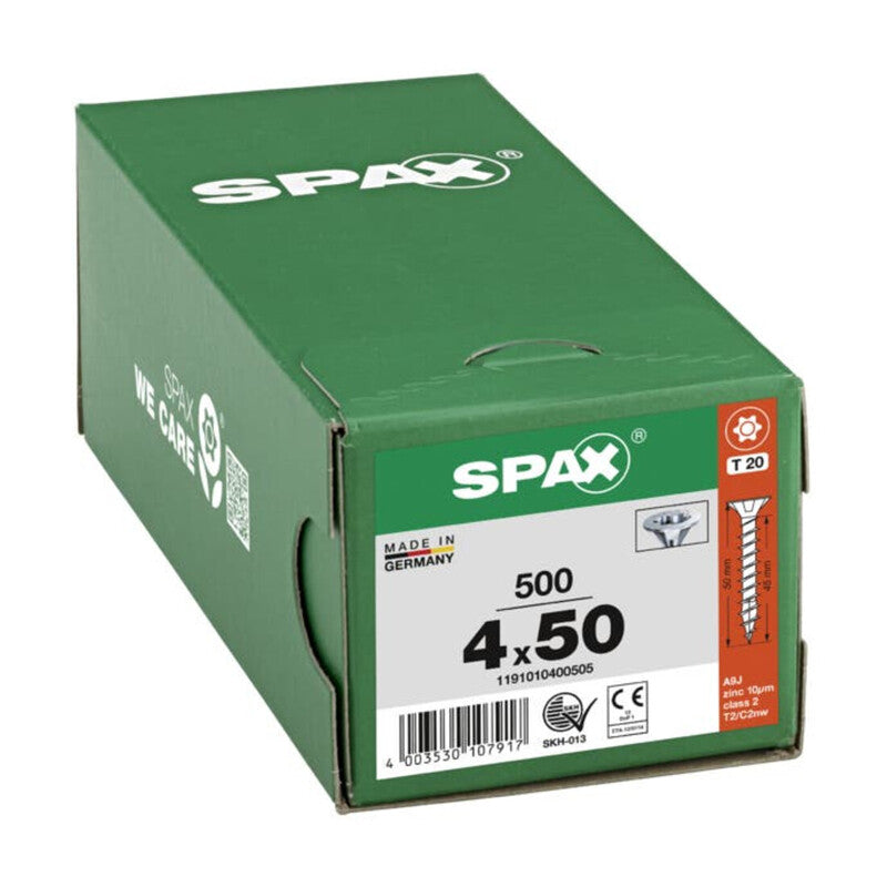 SPAX Universalschraube 4 x 50 mm Senkkopf T-STAR plus 4CUT WIROX 500 st. - 4003530107917