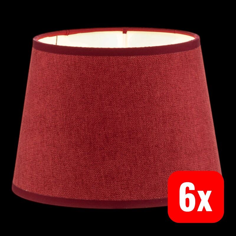 DUOLLA Lampenschirm Classic S gewebt rot Leuchte Lampe stilvoll Made in Europe - 5903689186810