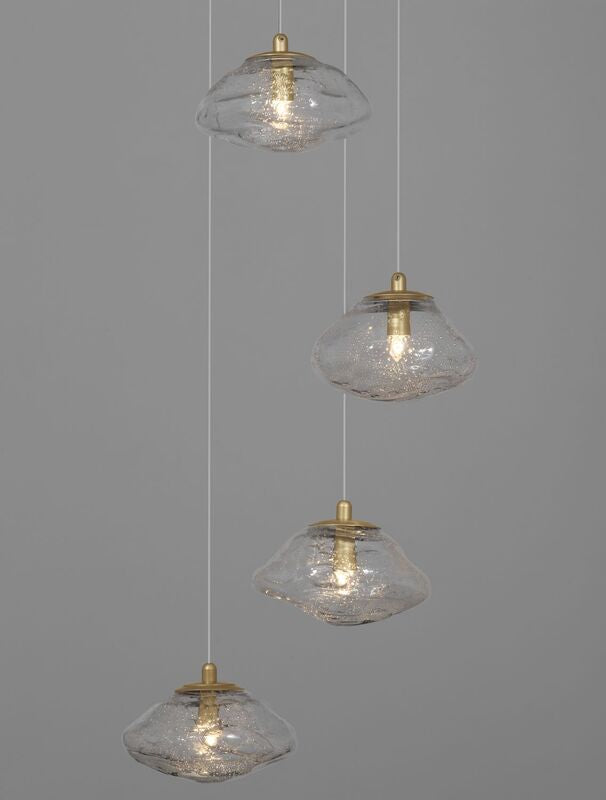 Nova Luce Pendelleuchte Hängeleuchte KING G9 LED 5-fach Gold SIEHE TEXT/FOTO - 5212017432544