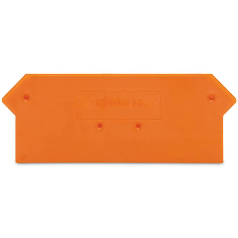 WAGO Abschlussplatte Trennplatte Abschlussplatte Zwischenplatte orange 100 Stück - 4017332291125