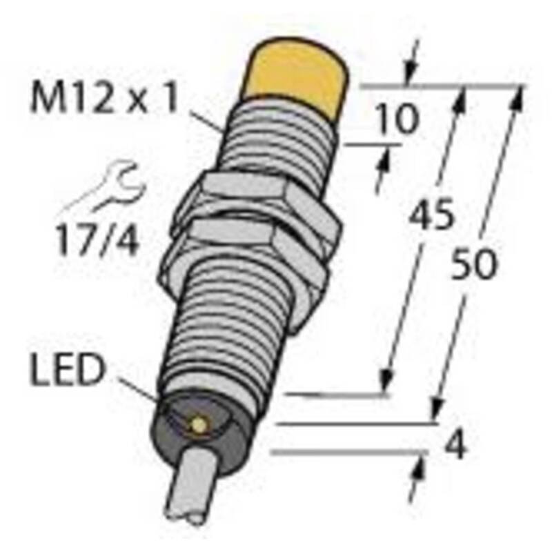TURCK Sensor Näherungsschalter induktiver Sensor NI8U-EM12-AN6X Metall Kabel - 4047101133080