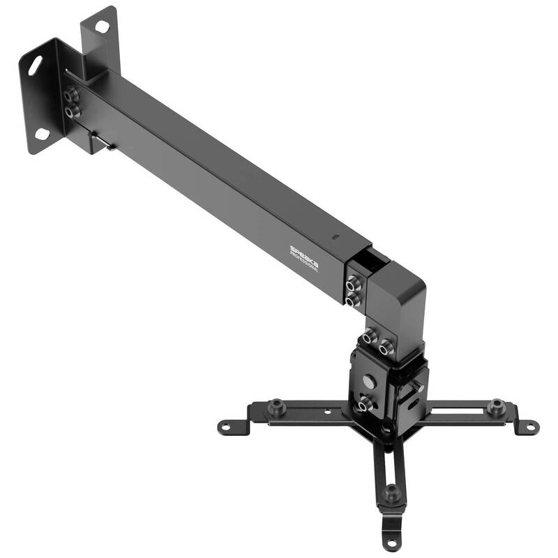 SpeaKa Professional Beamer-Wandhalterung drehbar neigbar schwarz 600mm max. - 4064161233925