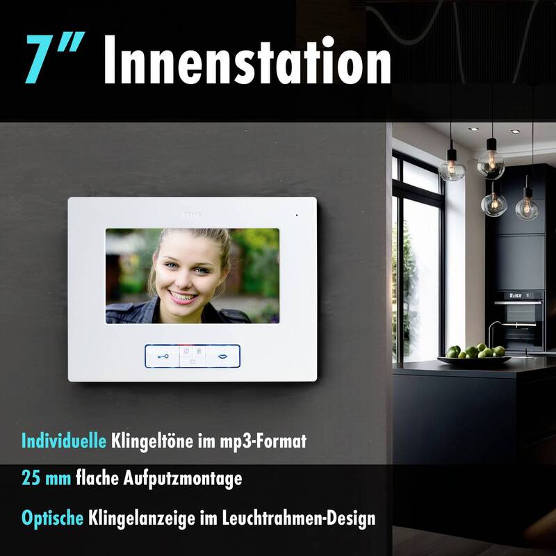 m-e modern-electronics Video-Türsprechanlage Funk Komplett-Set VDV 20206 S - 4250109191437