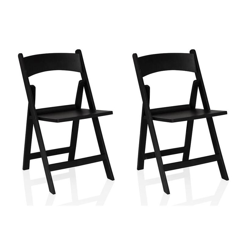 hjh LIVING Gartenstuhl Travano Klappstuhl Terrasse Kunststoff Schwarz Set 2 Stk - 4064323107941