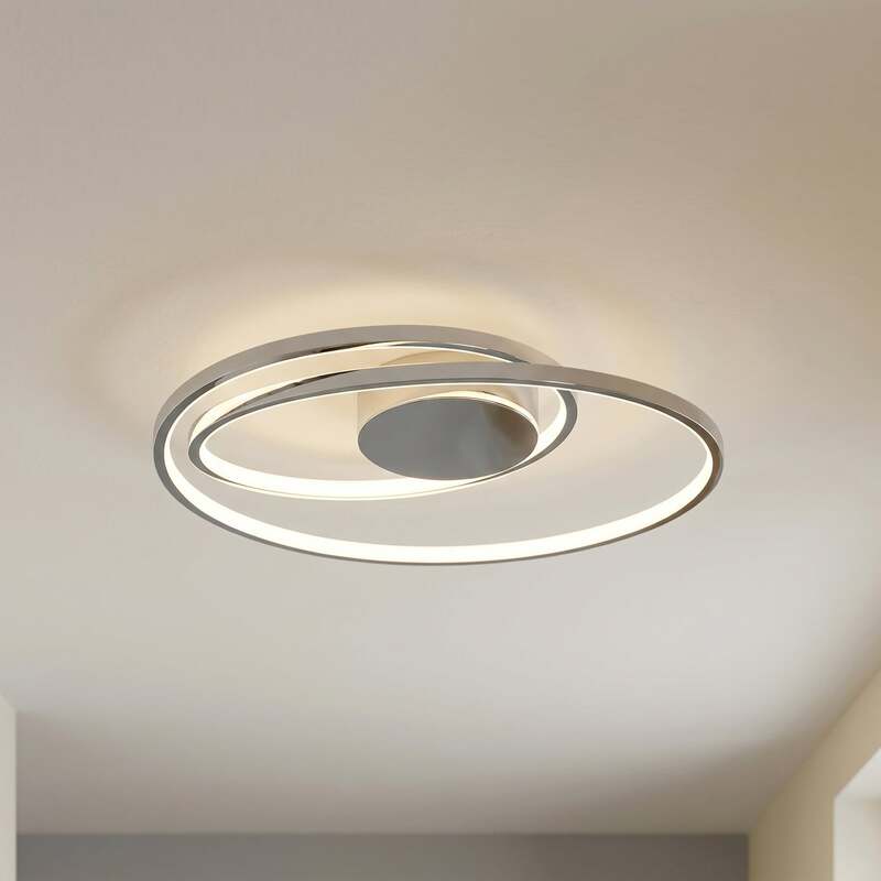 Lucande Deckenlampe LED Maire dimmbar Lampe Leuchte chrom Ø50cm warmweiß - 4251096573879