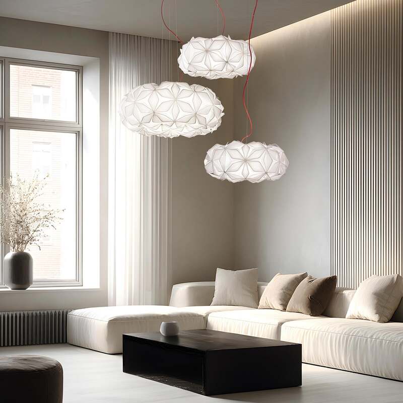 Slamp Pendellampe Hängeleuchte C'EST LA VIE LED dimmbar weiß Ø53cm Kabel - 0000010054216