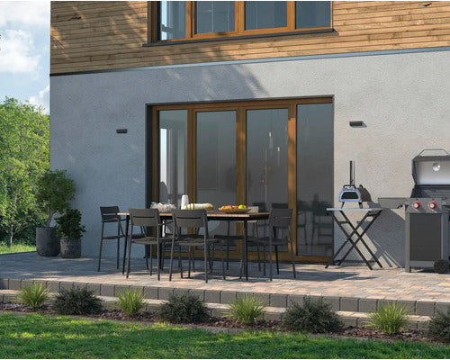 Tenneker Pizza Ofen Klapptisch Grilltisch Ablagetisch Edelstahl schwarz silber - 4306516021024