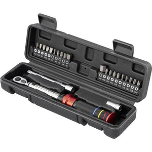 B-Ware Toolcraft Drehmomentschlüssel-Set 1/4" 23-teilig 3-25Nm Aluminium präzise