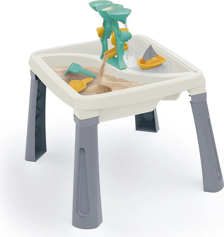 Dolu Sand-Wasser-Tisch Weiß/Grau 54,5x45x45 cm für Kinder ab 2 Jahren - 8690089026774