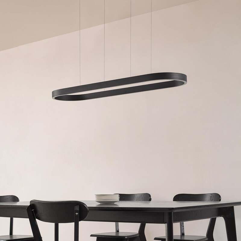 Lucande Smart LED Hängeleuchte Pendelleuchte Melinay schwarz CCT Tuya - 4255830900327