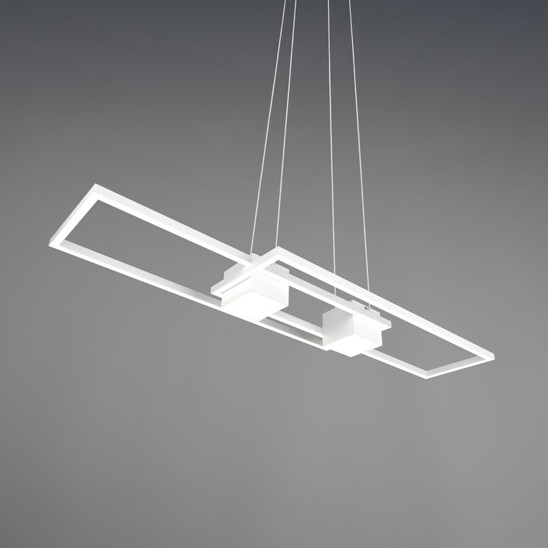 TRIO LIGHTING Hängeleuchte Albany LED dimmbar weiß 100x28cm Alu Fernbedienung - 4017807610338