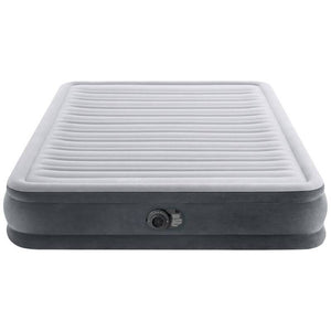 B-Ware Intex Luftbett Comfort-Plush Mid-Rise 203x152cm grau mit Elektropumpe 272kg