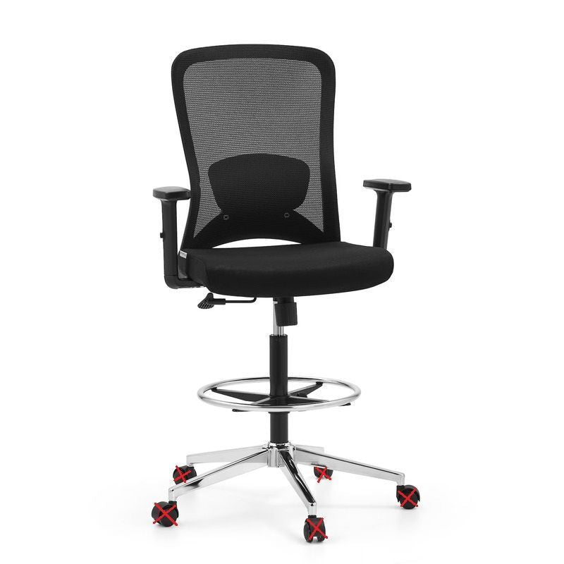 hjh OFFICE Arbeitsstuhl Drehstuhl Counterstuhl höhenverstellbar Netzstoff - 4064323108436