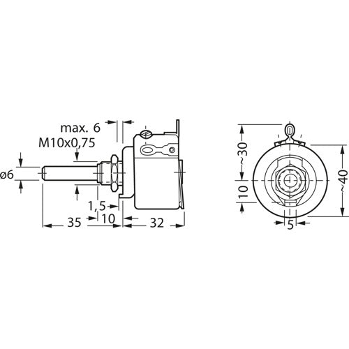 KRAH 1 St. D 85/100W 10% 22R 100W Draht-Potentiometer Widerstand DEFEKTWARE - 4099879973481