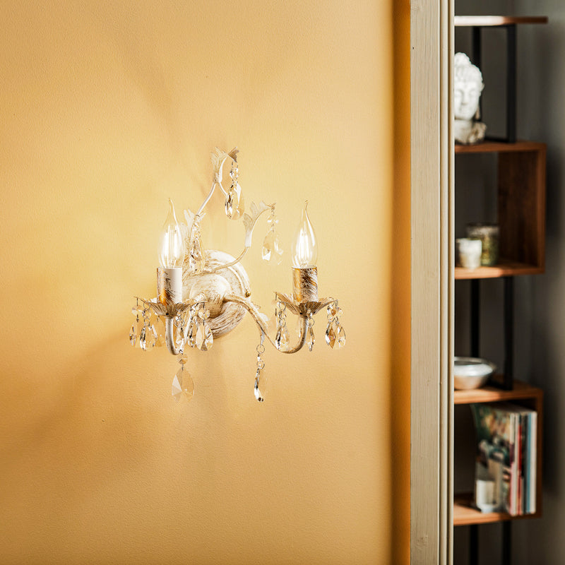 Euluna Kristall-Wandleuchte Teresa Wohnzimmerleuchte Wandlampe Flurleuchte E14 - 8030626541405