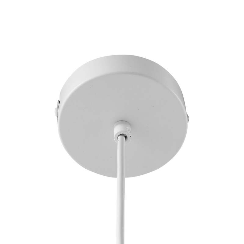 Lindby Hängeleuchte Helin weiß Ø 30 cm dimmbar E27 Stoff 150 cm Abhängung - 4251911793796
