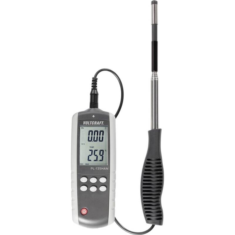 VOLTCRAFT PL-135HAN Anemometer mit Hitzdrahtfühler und USB-Akku - 4016138808827