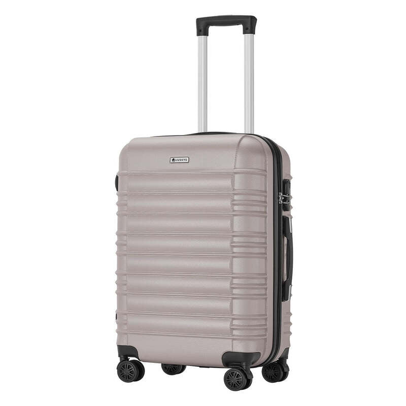 Hartschalen Kofferset Rom 3-teilig ABS-Kunststoff Koffer Set 360° Rollen creme - 4262437184975