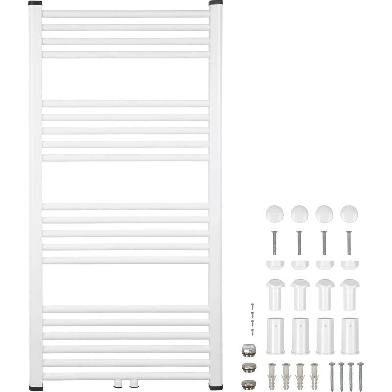 Wasserführender Heizkörper 637W 60x120cm Handtuchheizkörper weiß 2in1-Anschluss - 4007871196425